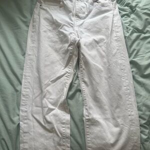 Uniqlo Women's Straight Leg Jeans - White